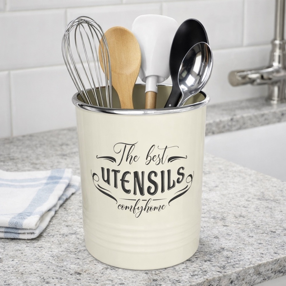 COMFYHOME Kitchen Utensil Holder LG Vintage Organizer Storing Cooking Utensils